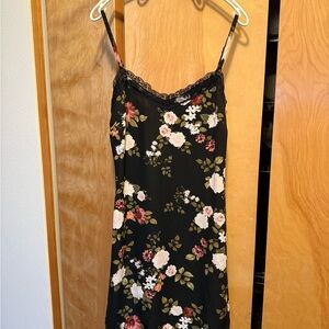 New Look Black Floral Lace Dress